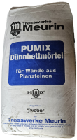 Pumix Dünnbettmörtel 20kg/16l Sack mit blauem Aufdruck