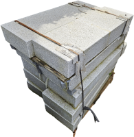 Granitblockst.grau ges+gefl 15x35x100cm