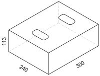 Kalksandstein KSL 5DF 12/1,4 loch 300x240x113