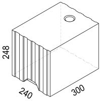 KS-Planstein KSL-R 10DF/24 12/1,4 loch 300x240x248