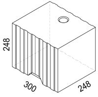 KS-Planstein KSL-R 10DF/30 12/1,4 loch 248x300x248