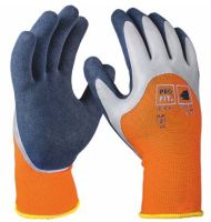 Feinstrickhandschuh 599orange/blau Gr.09